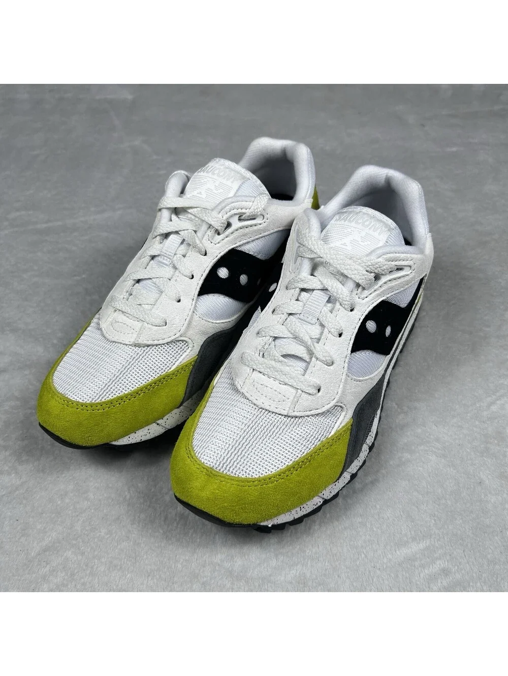 Saucony Shadow 6000 Shoes Men's 8.5 Women's 10 White Gray Performance Sneakers